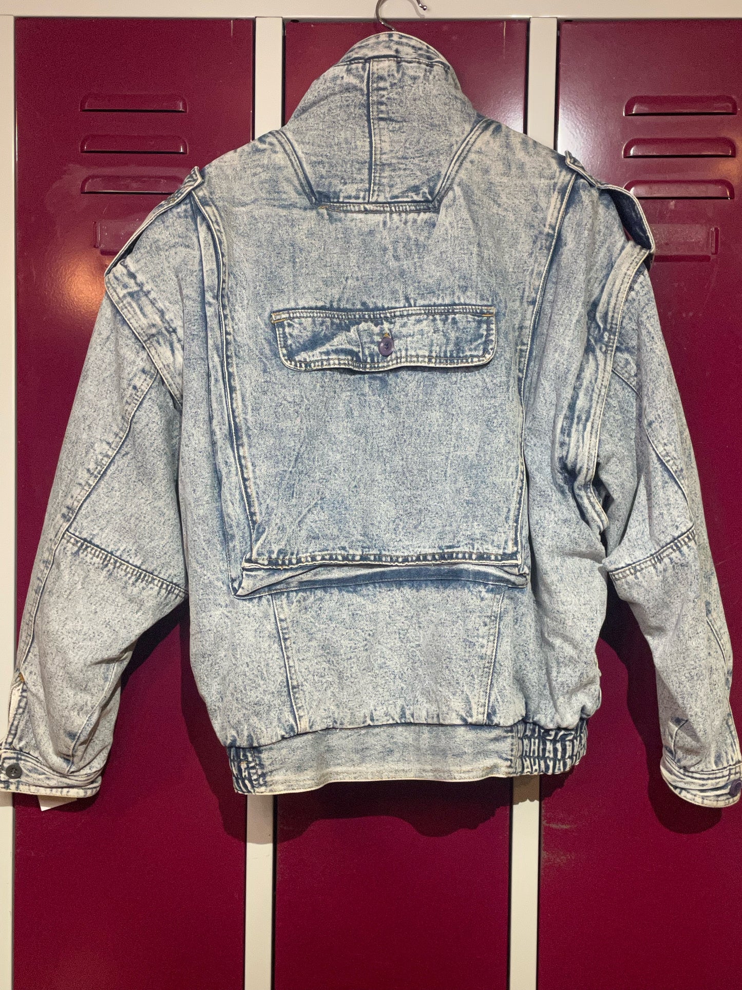 WALLEES CASUALS WEARS VINTAGE REMOVABLE SLEEVES DENIM JACKET SZ: L