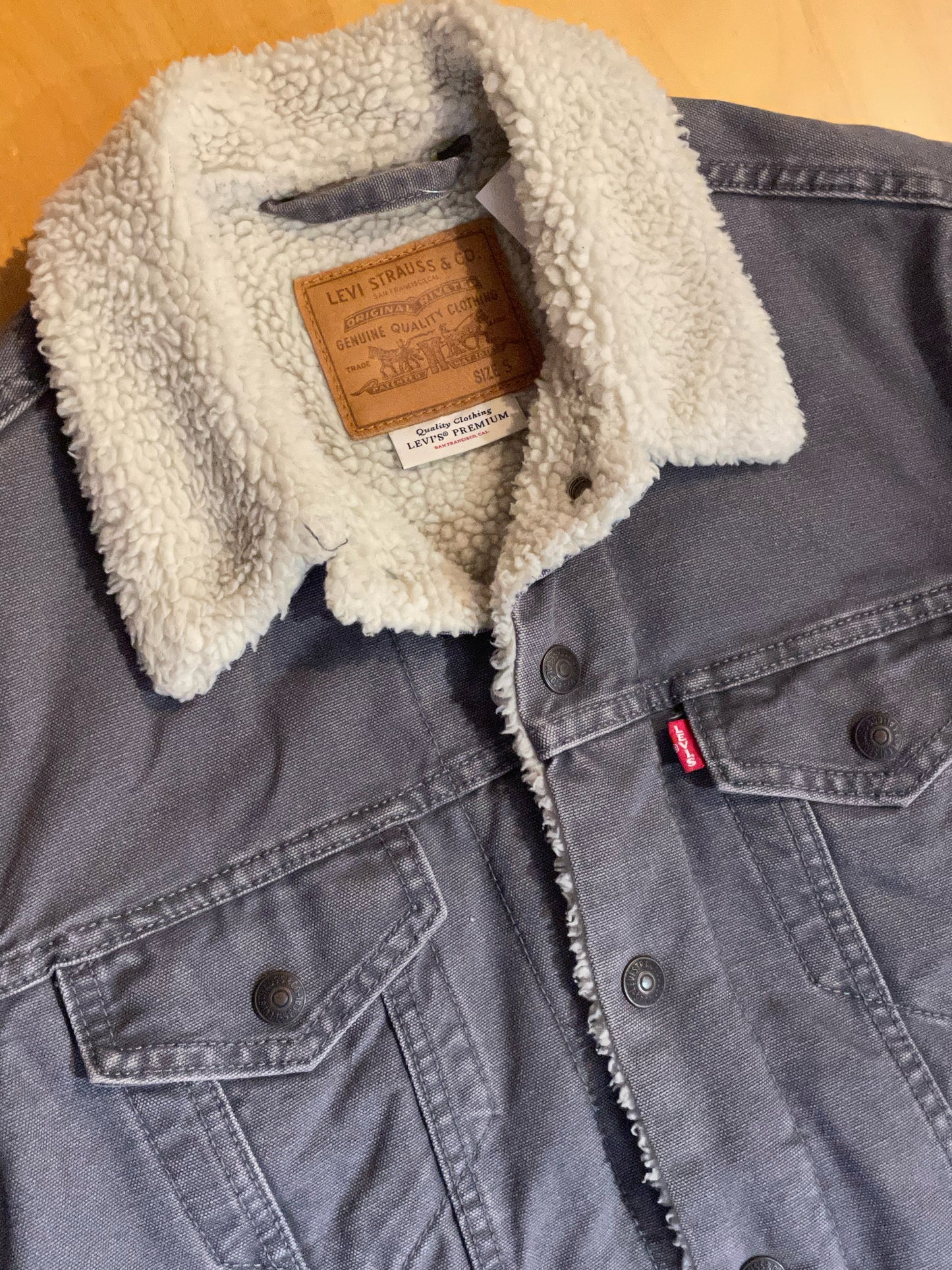 LEVI'S SHERPA DENIM JACKET SZ: S