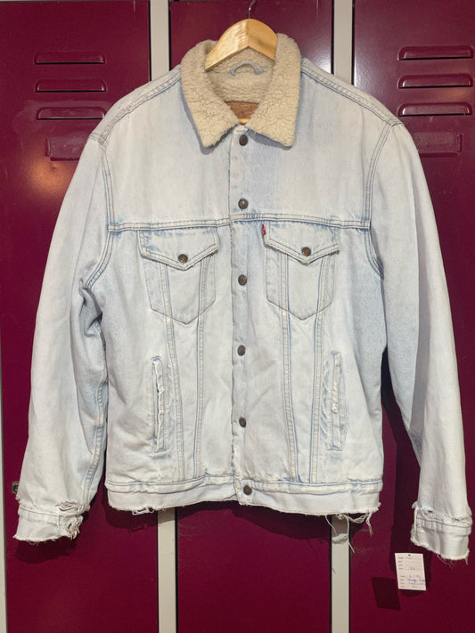 LEVI'S VINTAGE SHERPA DENIM JACKET SZ: L/XL