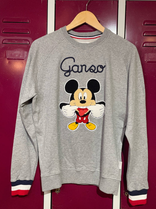 GANSO x DISNEY MICKEY CREWNECK SWEATSHIRT  SZ: M