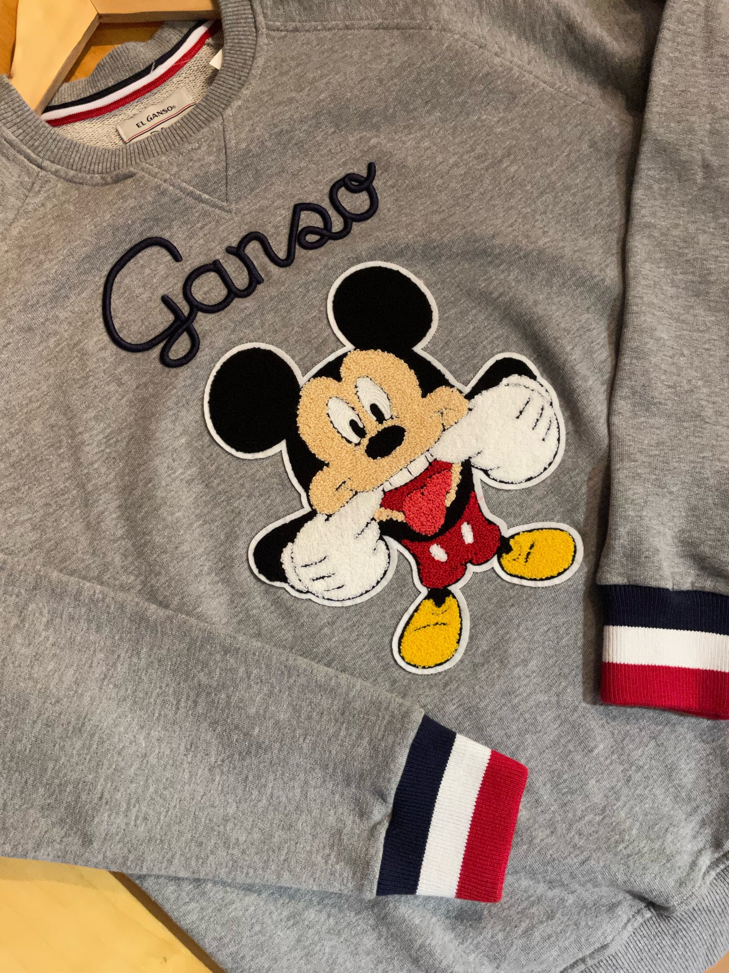 GANSO x DISNEY MICKEY CREWNECK SWEATSHIRT  SZ: M