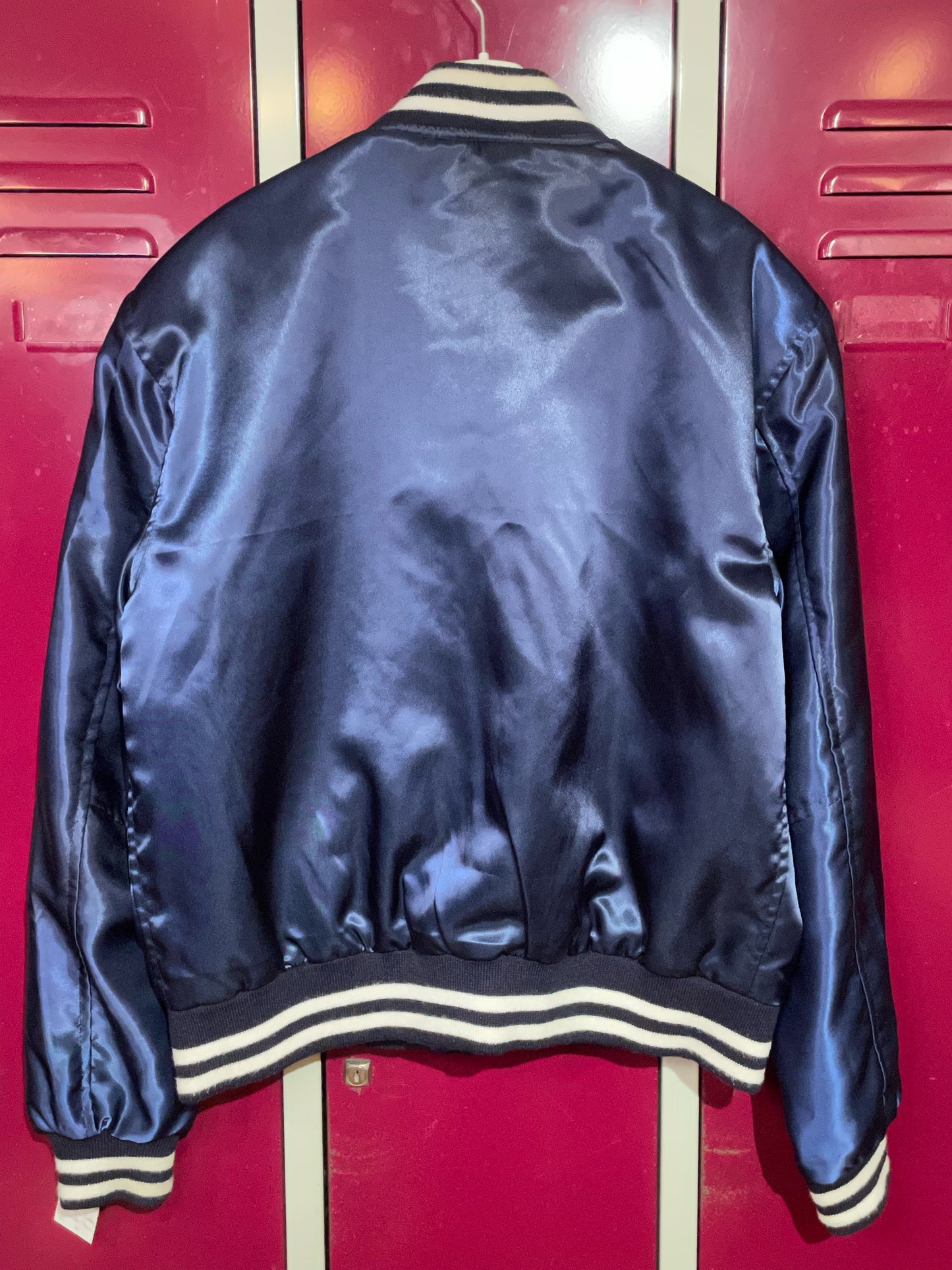 LEATHER HAUS VINTAGE COLLEGE SATIN JACKET SZ: M