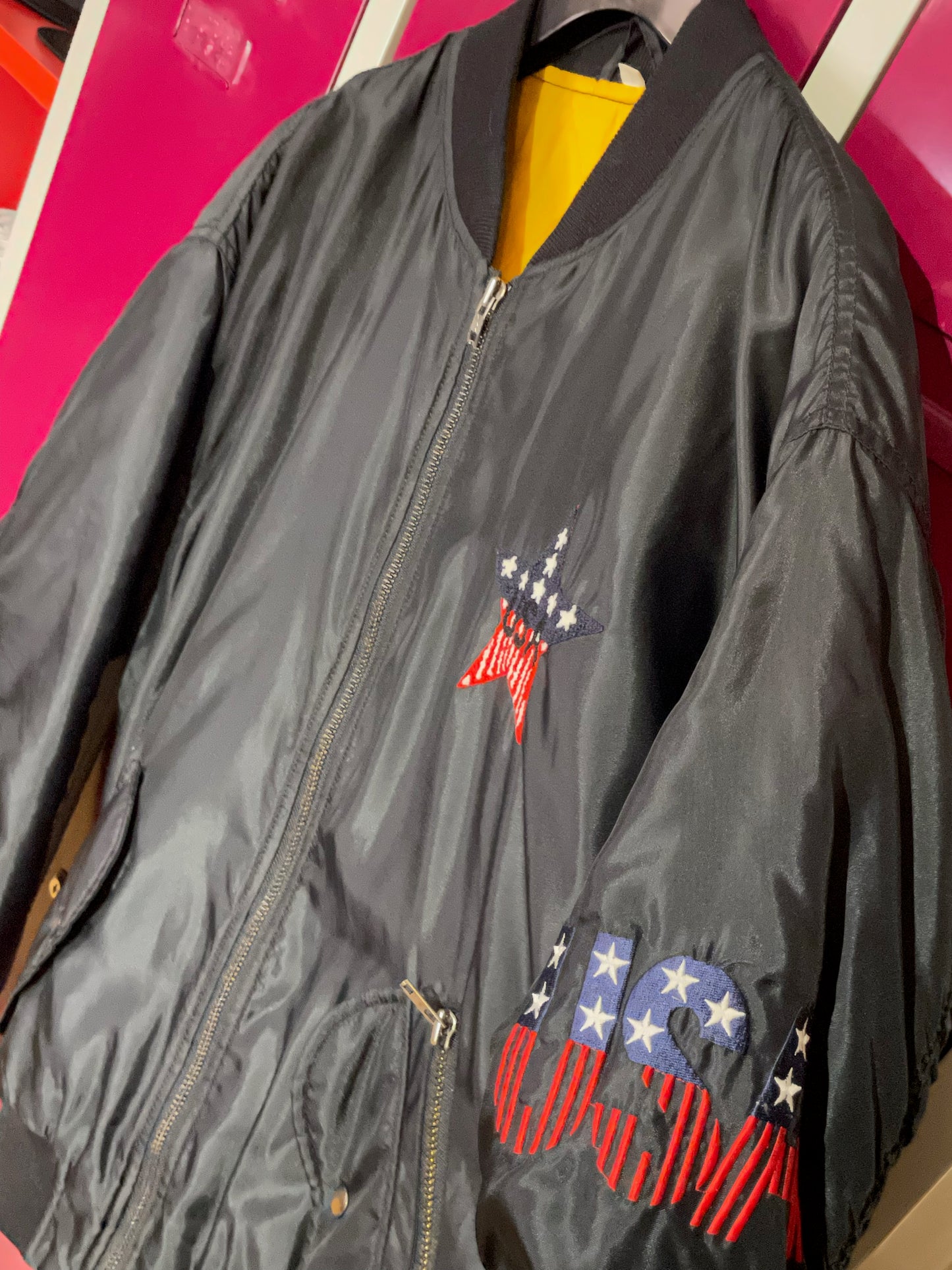 USA TEAM VINTAGE BOMBER JACKET SZ: L