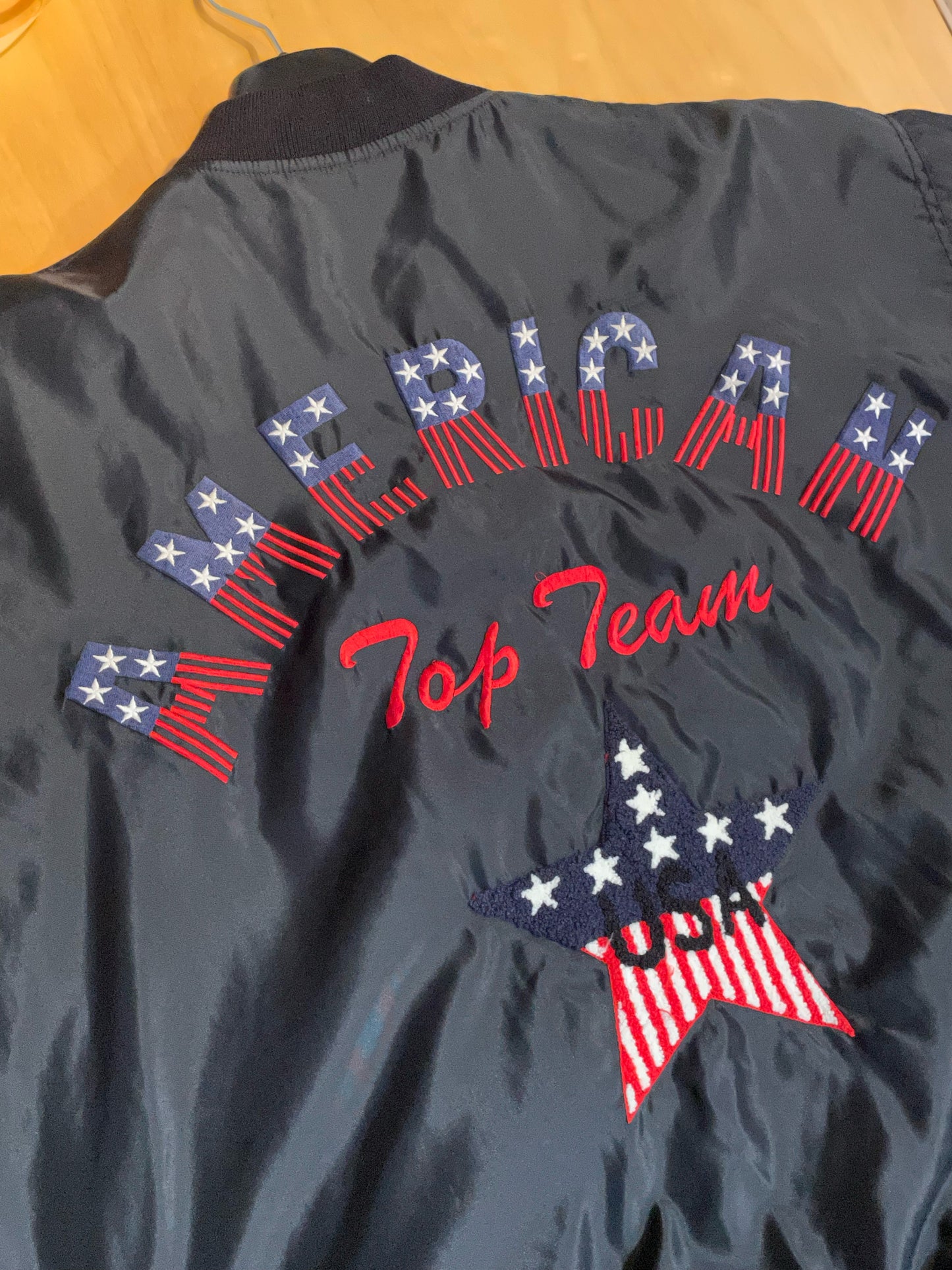 USA TEAM VINTAGE BOMBER JACKET SZ: L