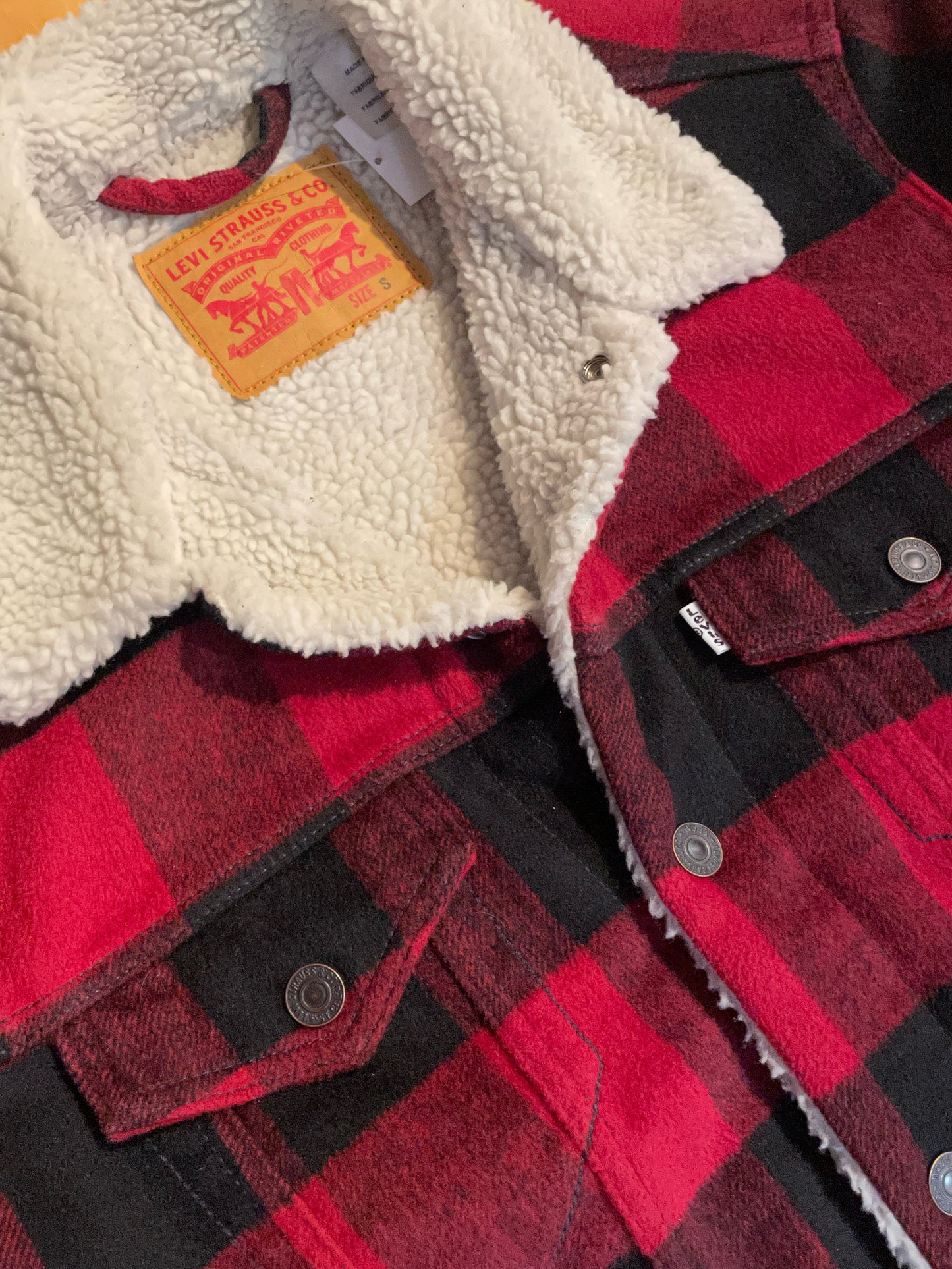 LEVI'S FLANNEL SHERPA (DENIM) JACKET SZ: S