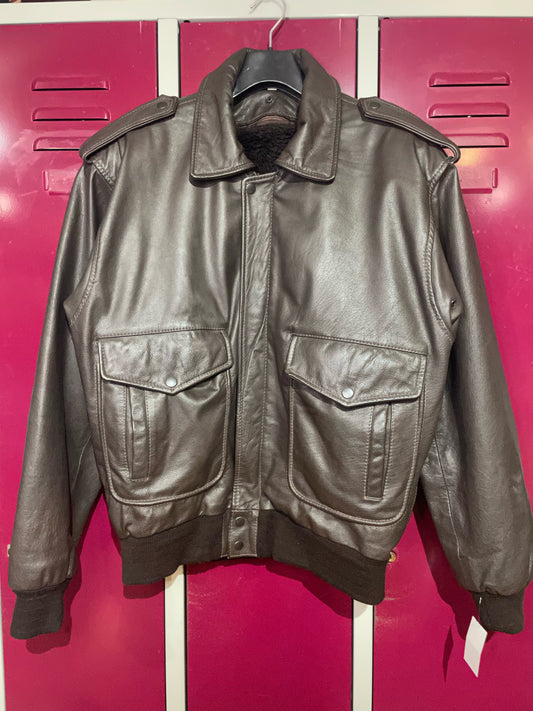 VINTAGE LEATHER FLIGHT JACKET  SZ: S