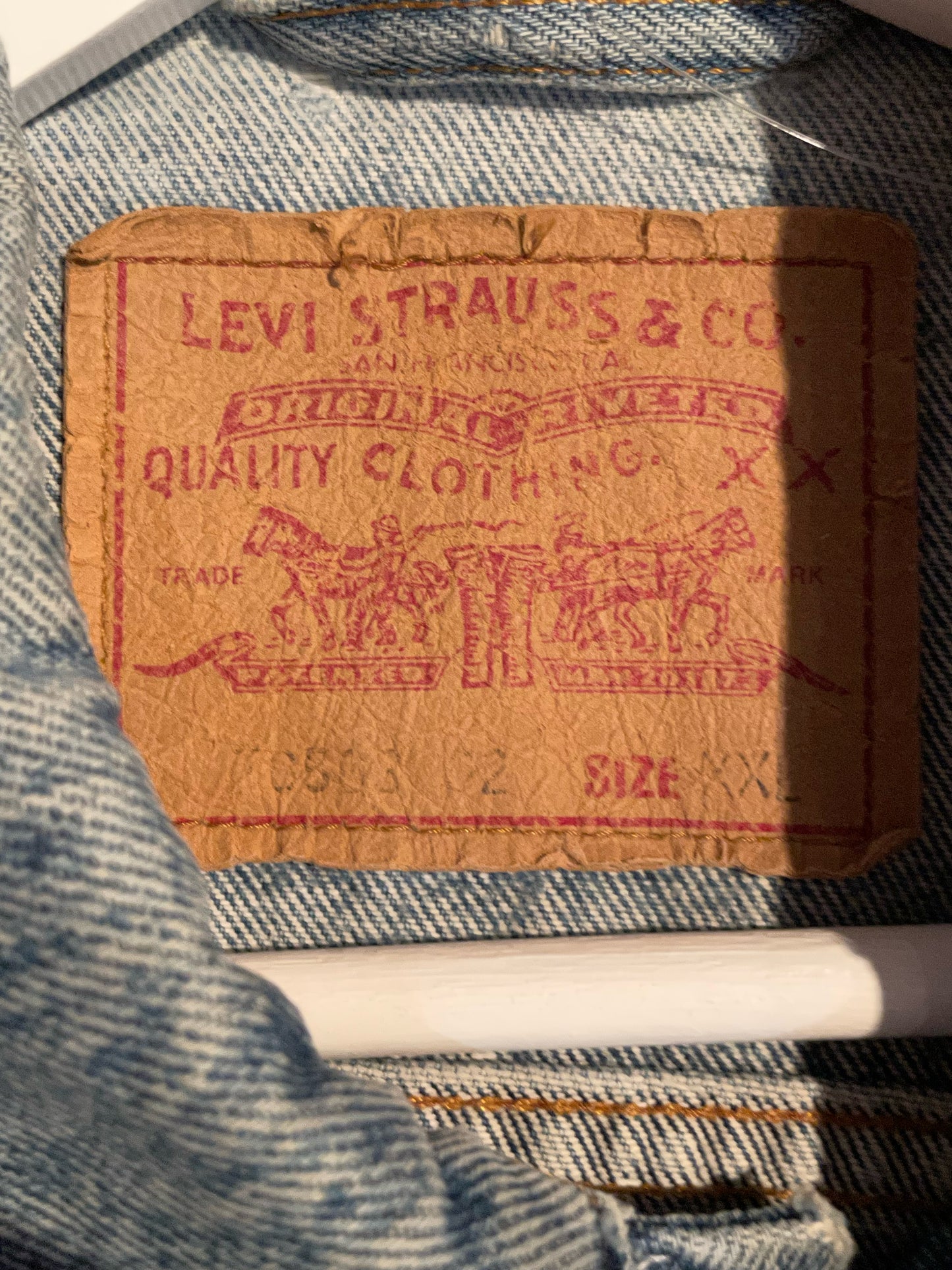 LEVI'S VINTAGE DENIM JACKET  SZ: XXL