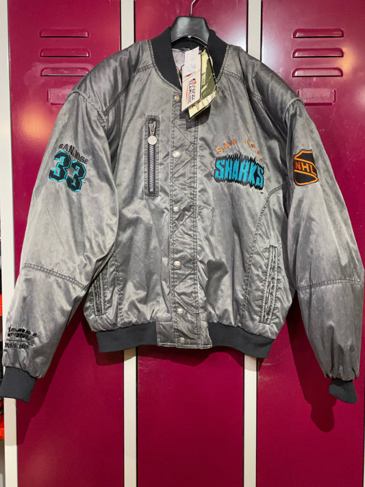 DS CAMPRI TEAMLINE VINTAGE SAN JOSE SHARKS JACKET (BRAND NEW) SZ: L