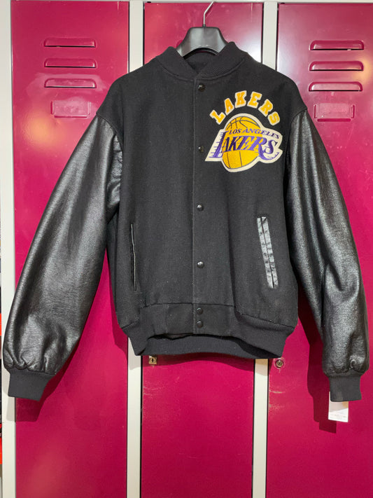 CHALK LINE LOS ANGELES LAKERS VINTAGE VARSITY JACKET  SZ: L