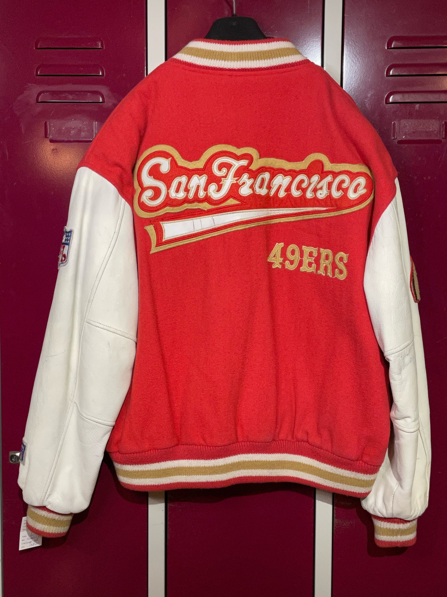 CAMPRI TEAMLINE SAN FRANCISCO 49ERS VINTAGE VARSITY JACKET  SZ: L