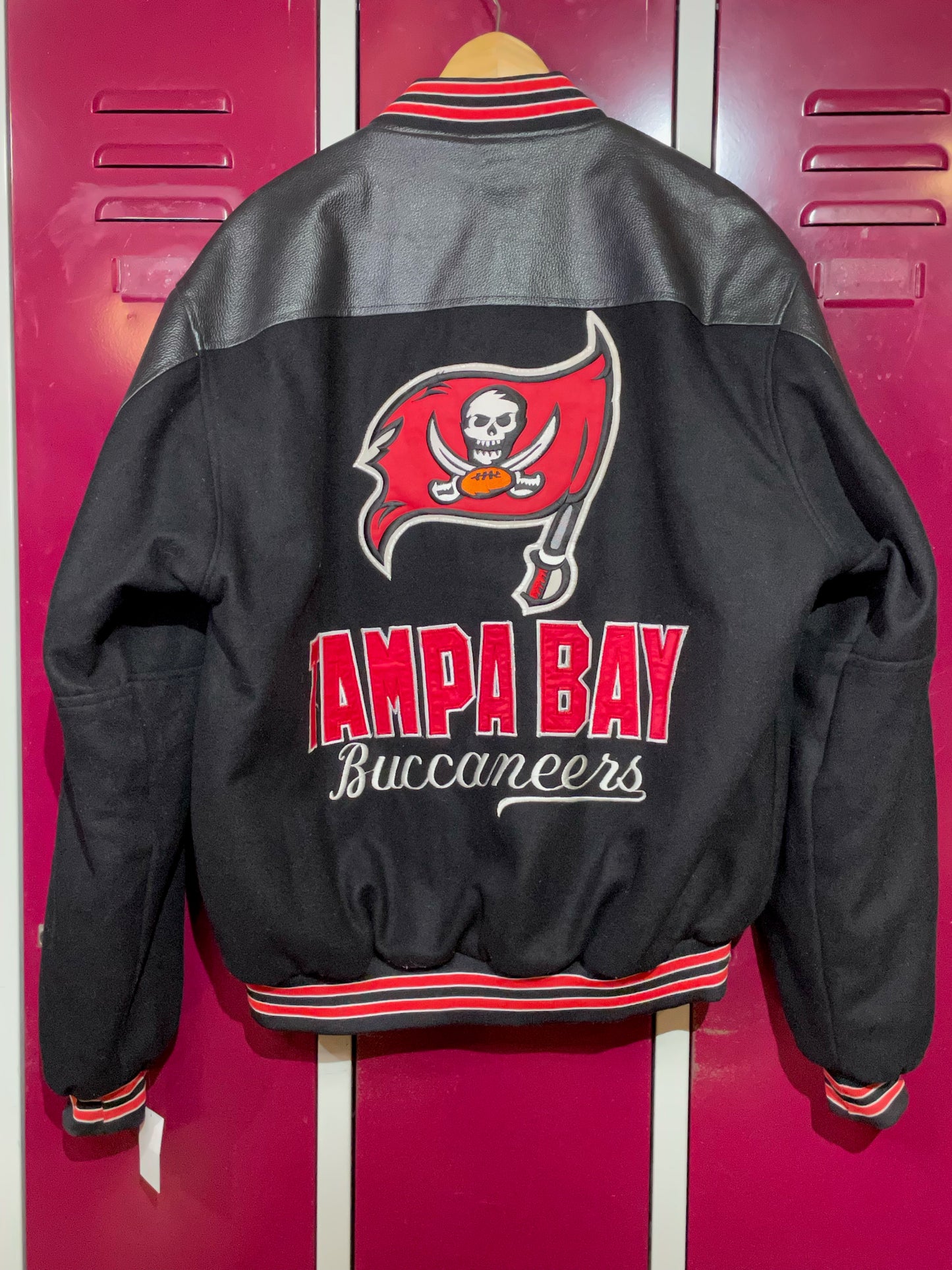 TAMPA BAY BUCCANEERS TOM BRADY MR. P'S VARSITY JACKET  SZ: L