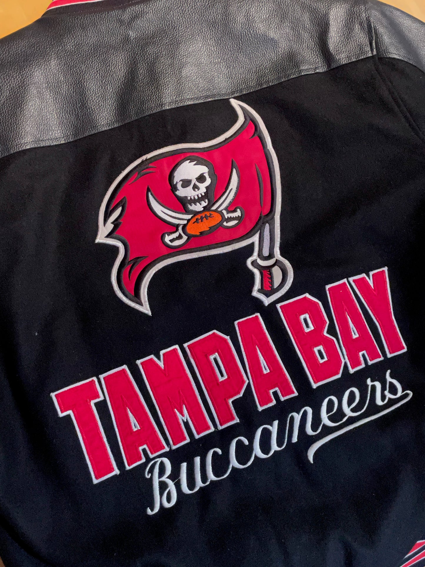 TAMPA BAY BUCCANEERS TOM BRADY MR. P'S VARSITY JACKET  SZ: L