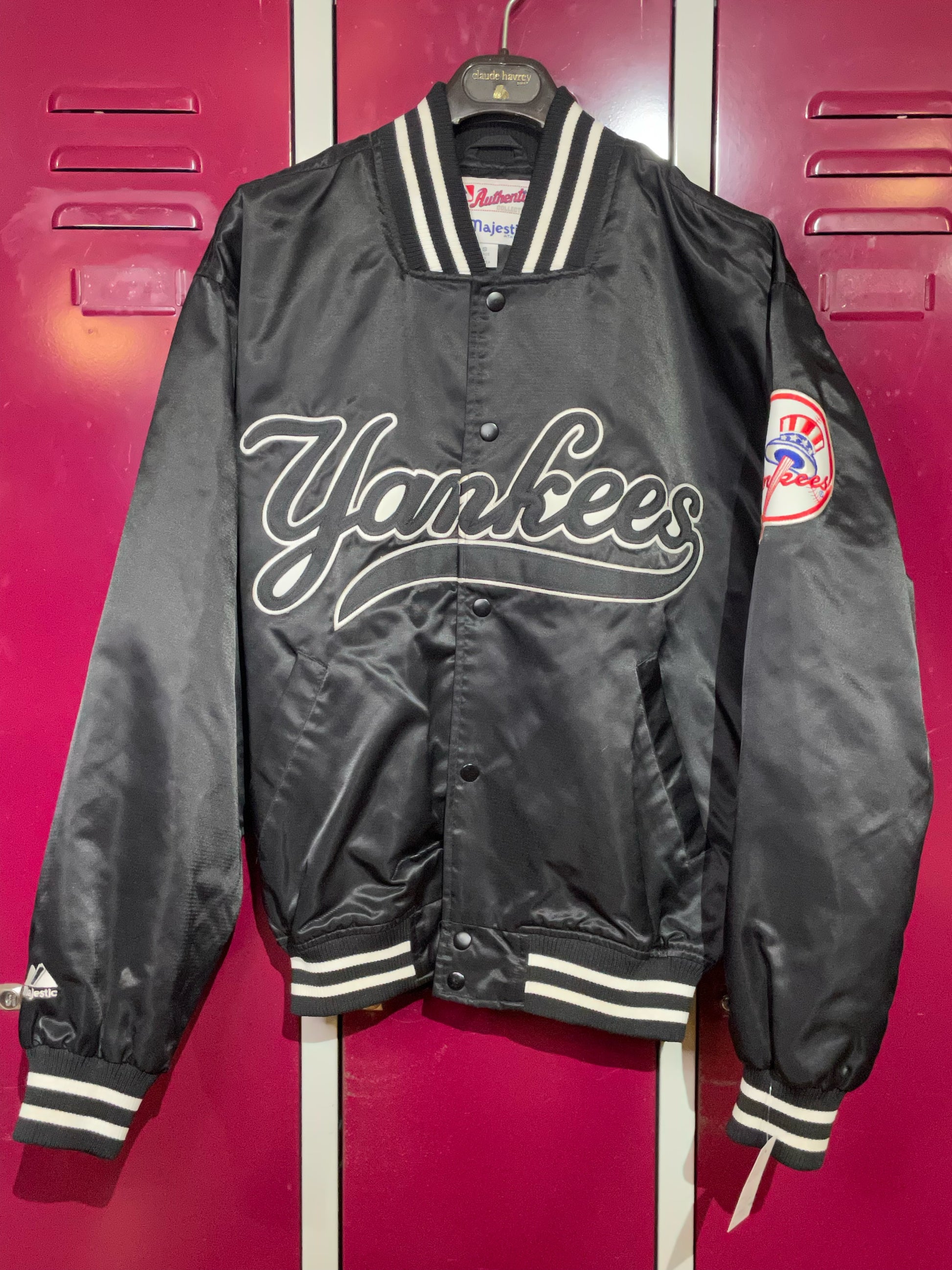 New York Yankees Mlb Black Everything Satin Jacket