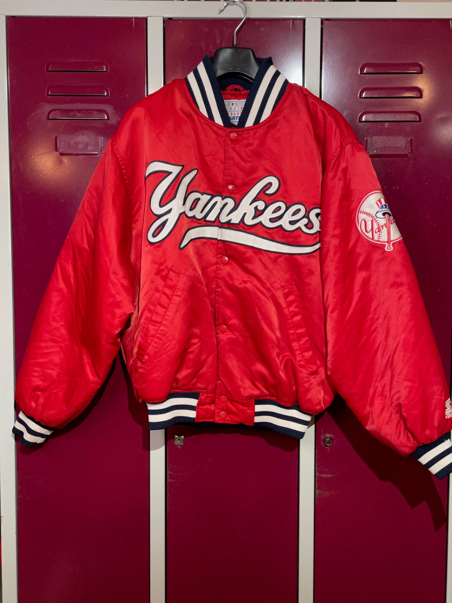 VINTAGE STARTER NEW YORK YANKEES MLB SATIN JACKET  SZ: S