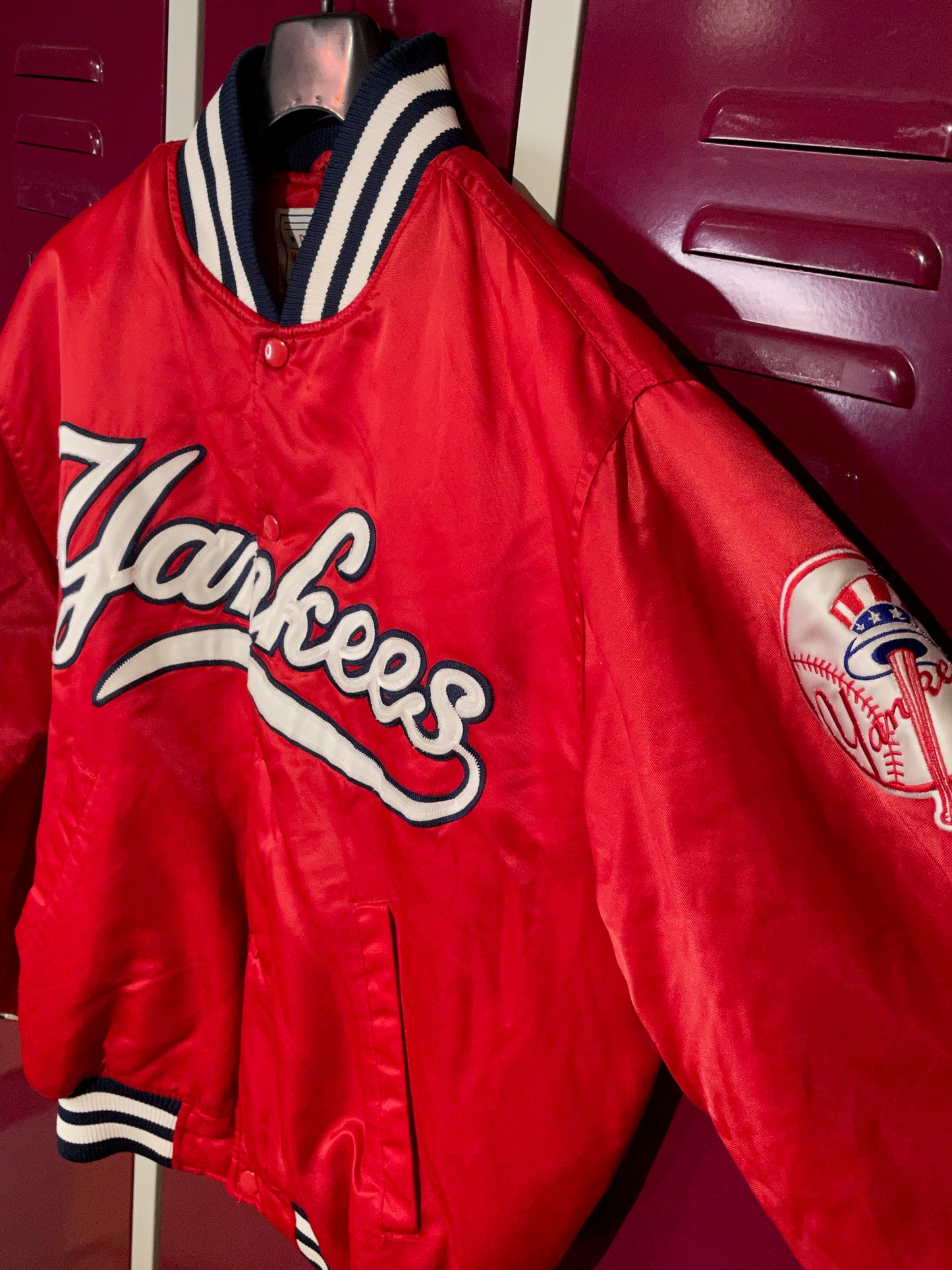 VINTAGE STARTER NEW YORK YANKEES MLB SATIN JACKET  SZ: S