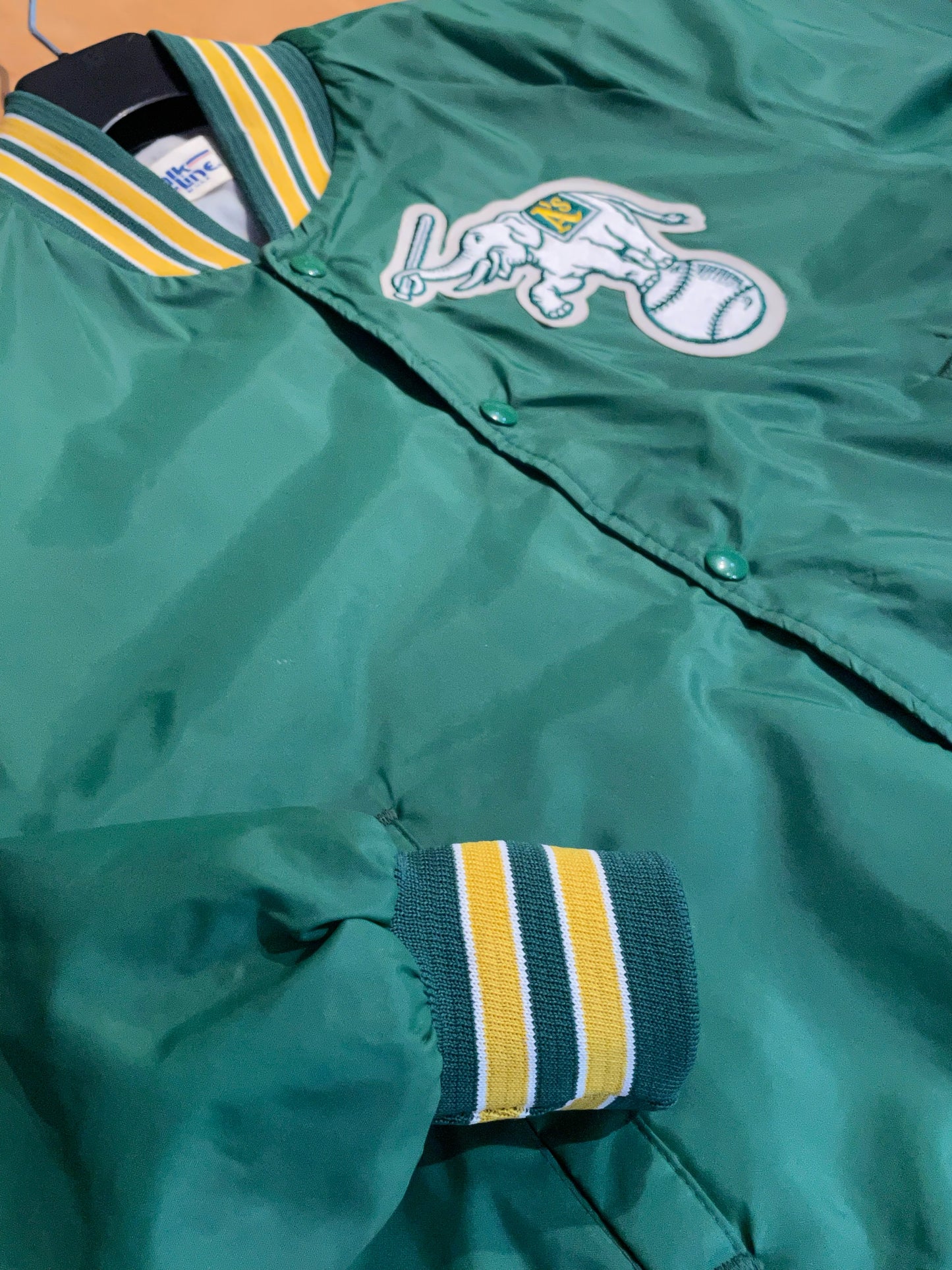 VINTAGE CHALK LINE OAKLAND A'S MLB JACKET  SZ: L