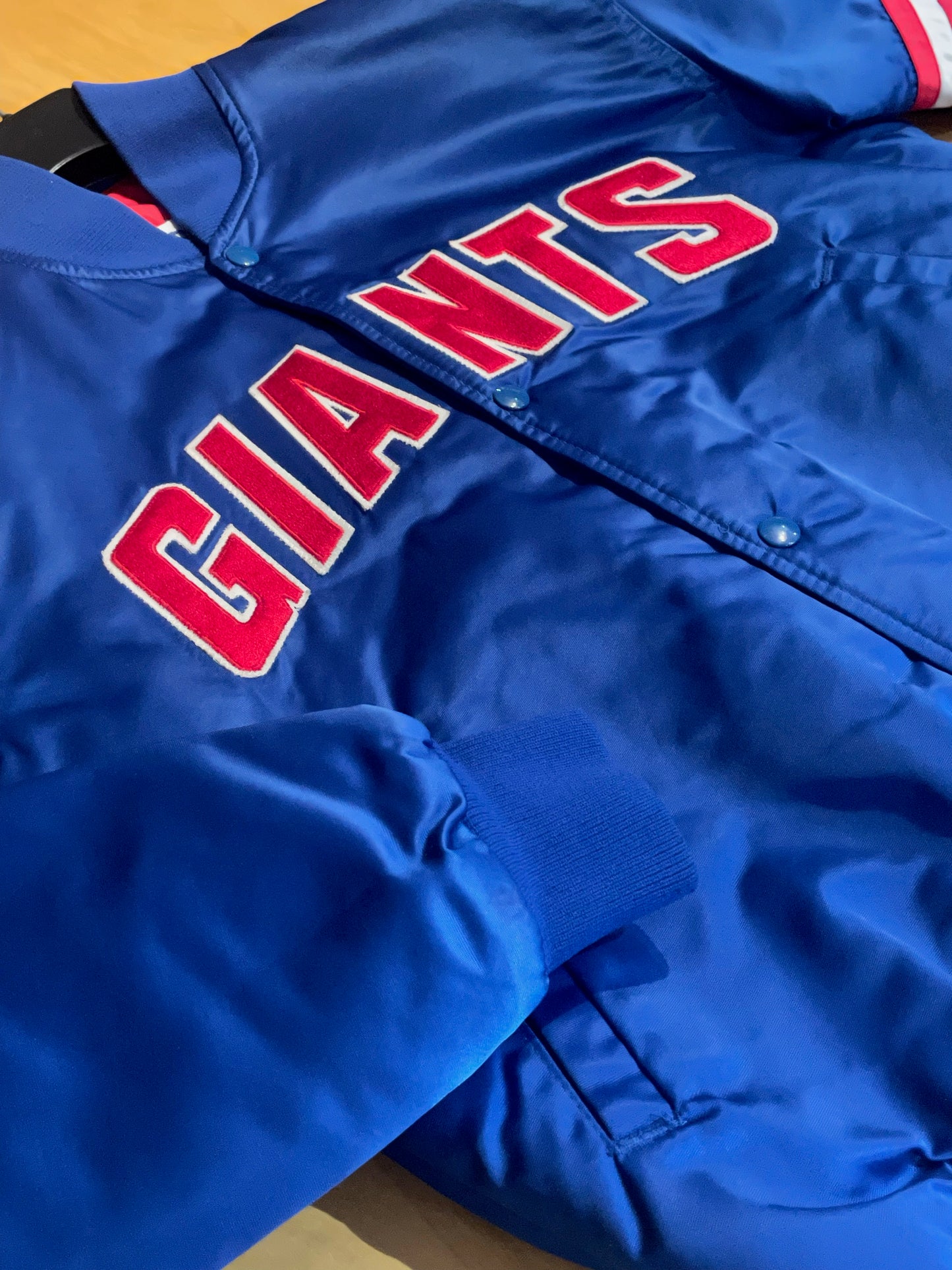 VINTAGE STARTER NEW YORK GIANTS SATIN JACKET  SZ: M