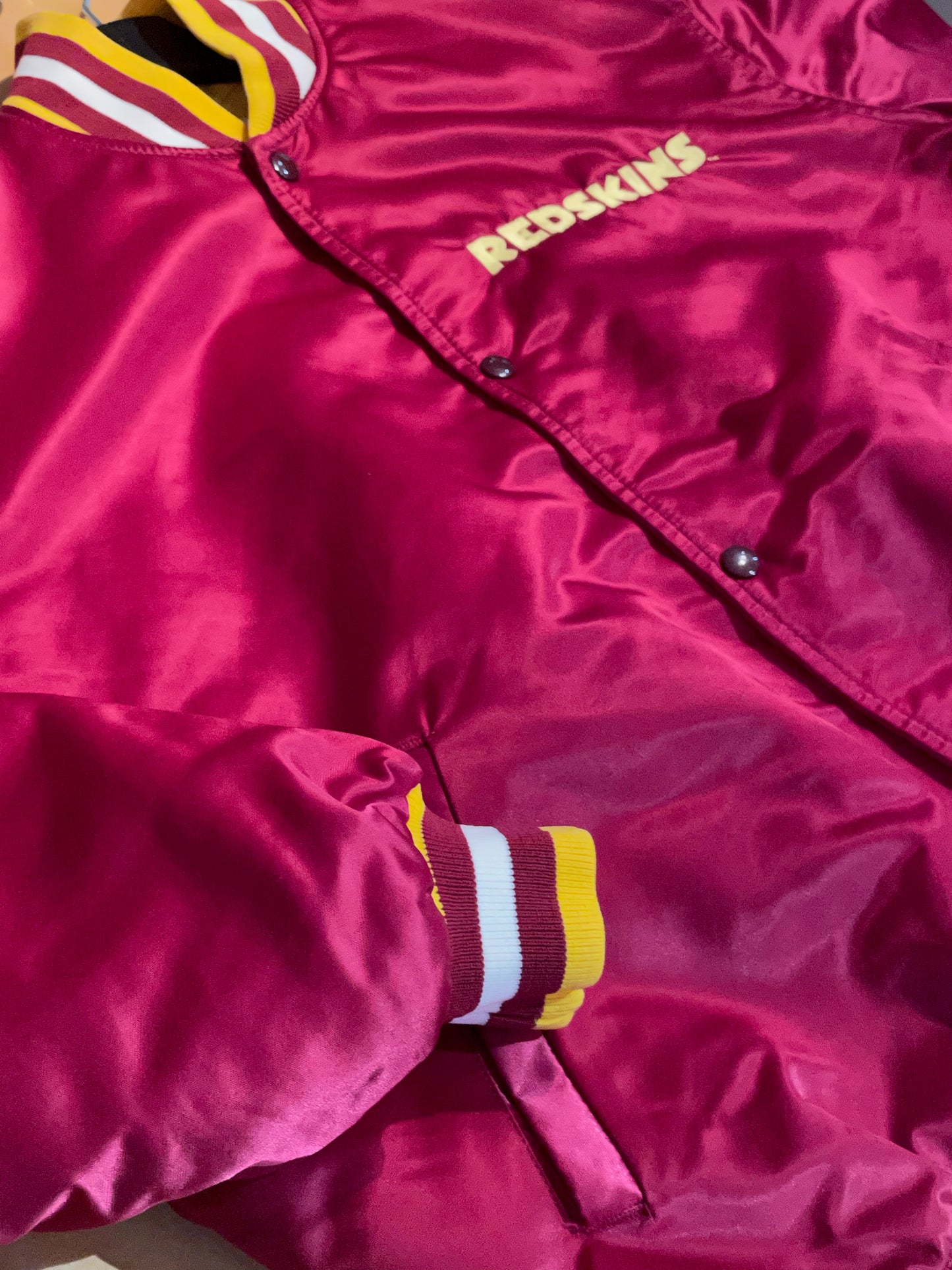 VINTAGE STARTER WASHINGTON REDSKINS NFL SATIN JACKET  SZ: L