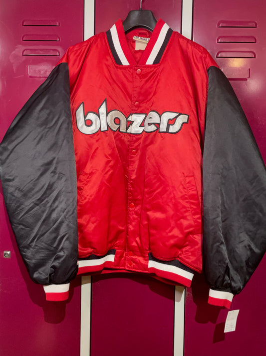 VINTAGE MAJESTIC PORTLAND TRAIL BLAZER NBA SATIN JACKET  SZ: S