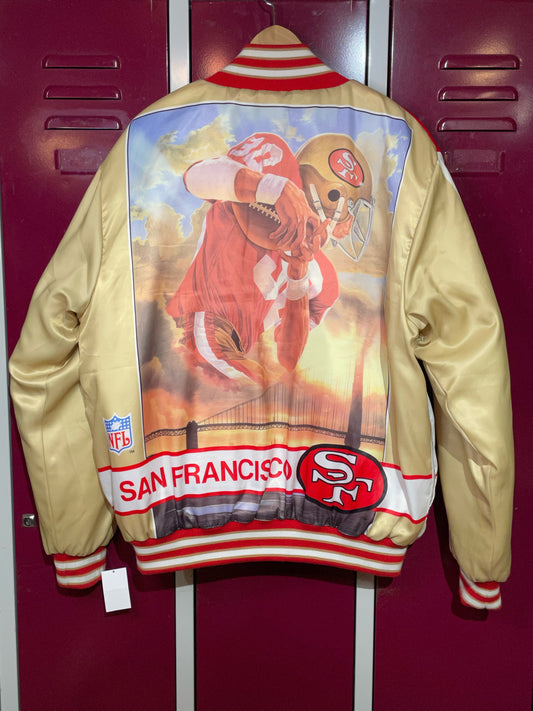 VINTAGE BAGETTI SPORTSFAN SAN FRANCISCO 49ERS NFL JACKET  SZ: XL