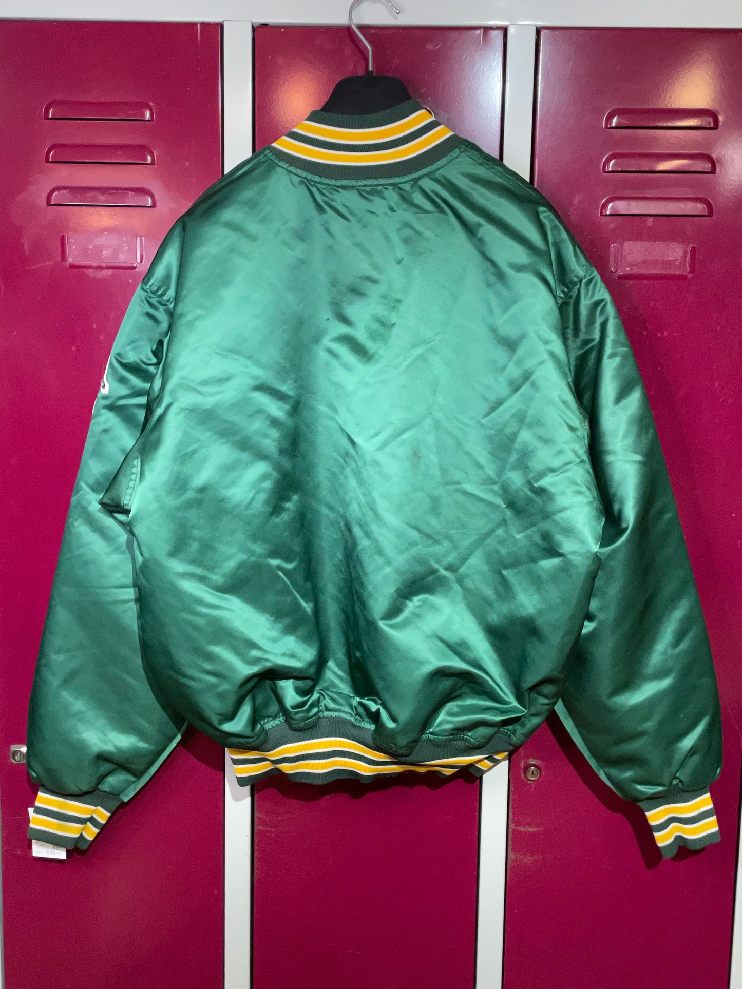 VINTAGE FELCO OAKLAND ATHLETICS MLB SATIN JACKET  SZ: XL