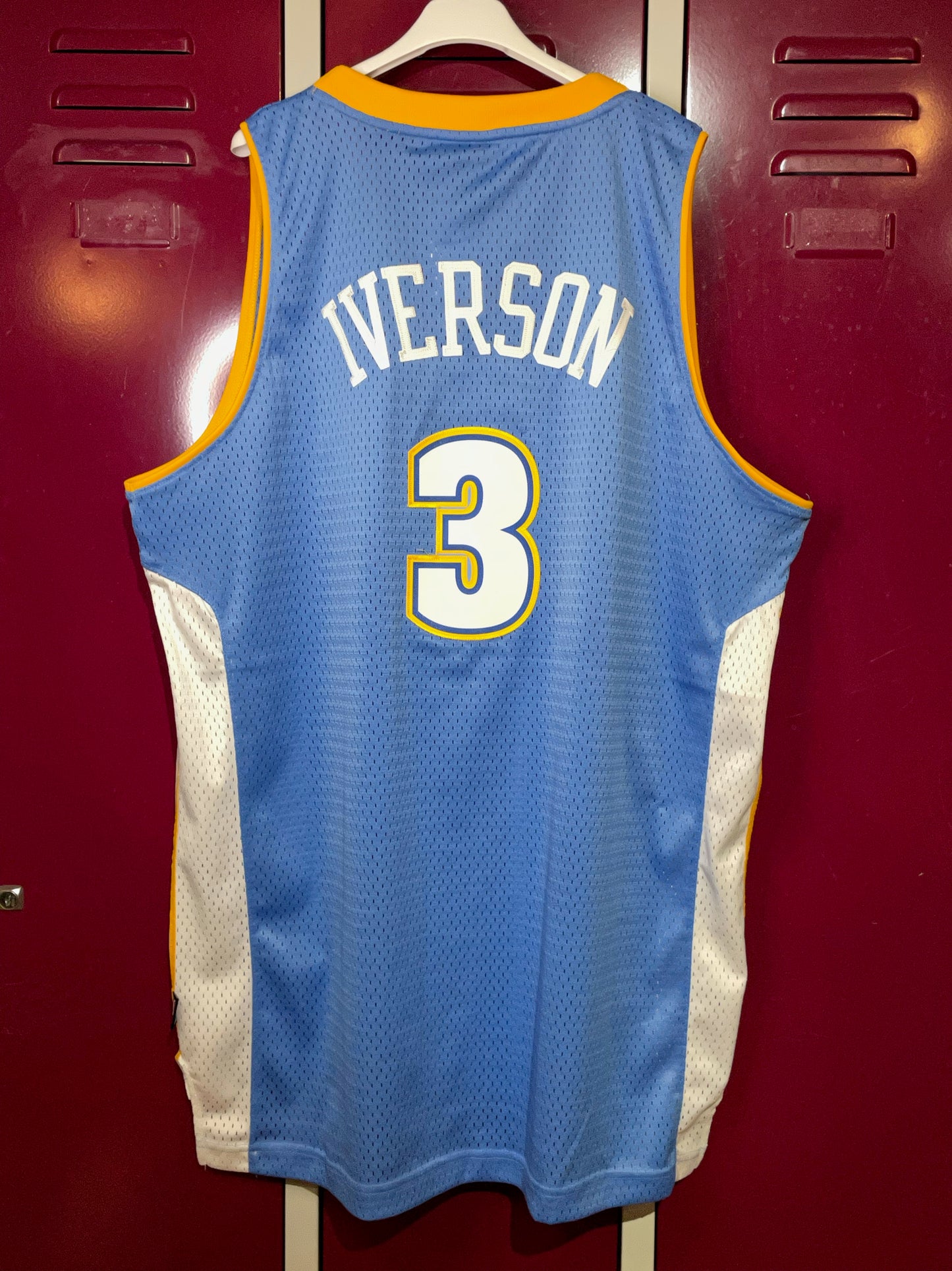 ADIDAS DENVER NUGGETS "ALLEN IVERSON" NBA JERSEY  SZ: XL