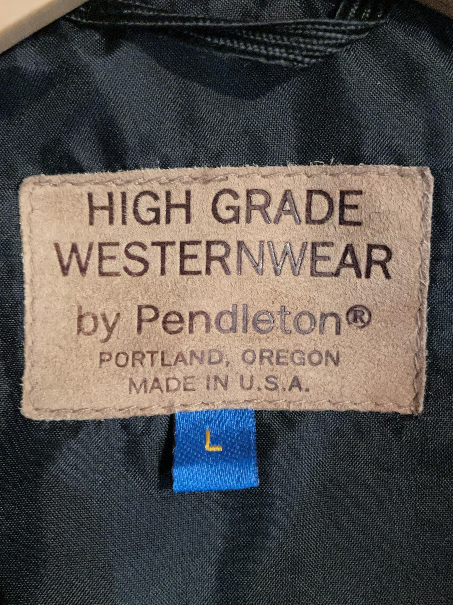 PENDLETON HIGH GRADE WESTERNWEAR MADE IN USA AZTEC JACKET SZ: L