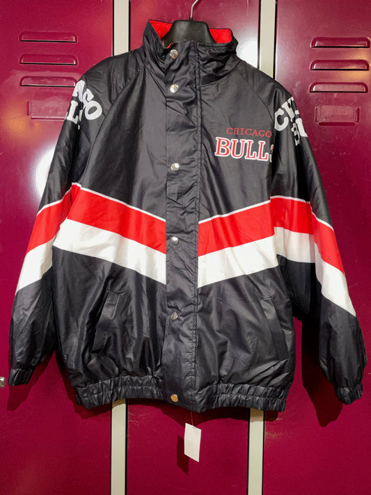 VINTAGE CHICAGO BULLS NBA PUFFER JACKET  SZ: M