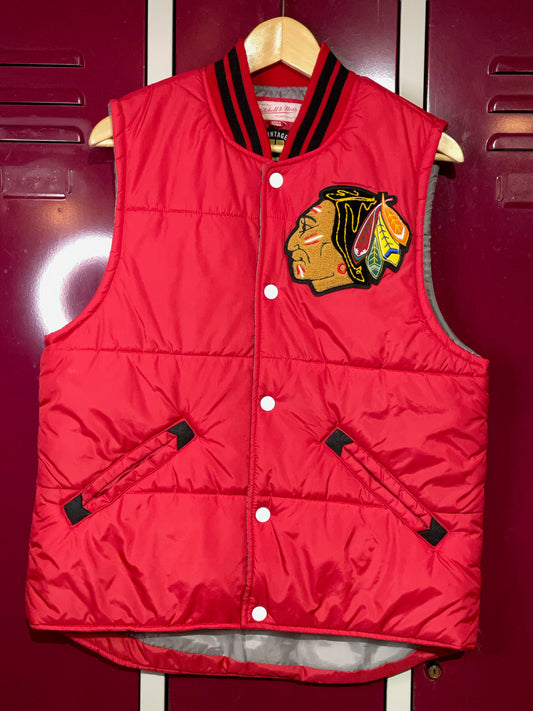 MITCHELL & NESS CHICAGO BLACKHAWKS NHL VEST  SZ: M