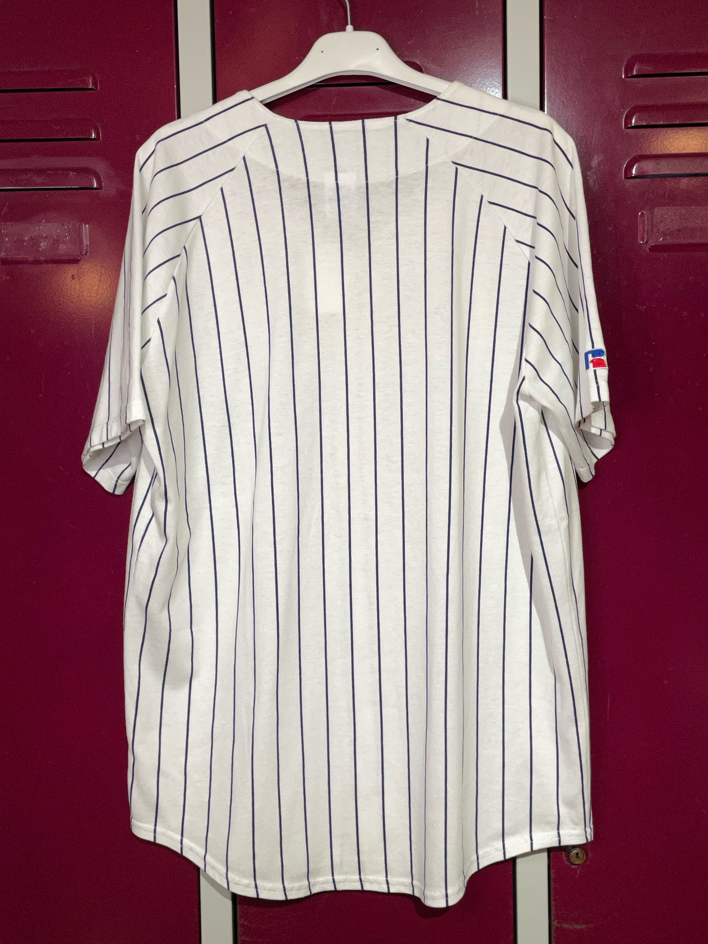 VINTAGE RUSSEL ATHLETIC NEW YORK YANKEES MLB BASEBALL JERSEY  SZ: M