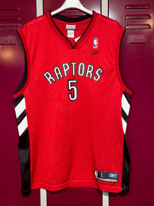 REEBOK TORONTO RAPTORS "JALEN ROSE" NBA JERSEY  SZ: L