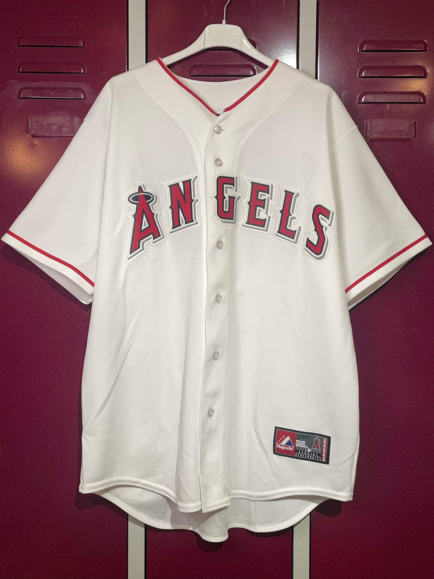 MAJESTIC LOS ANGELES ANGELS "JOSH HAMILTON" MLB BASEBALL JERSEY  SZ: L