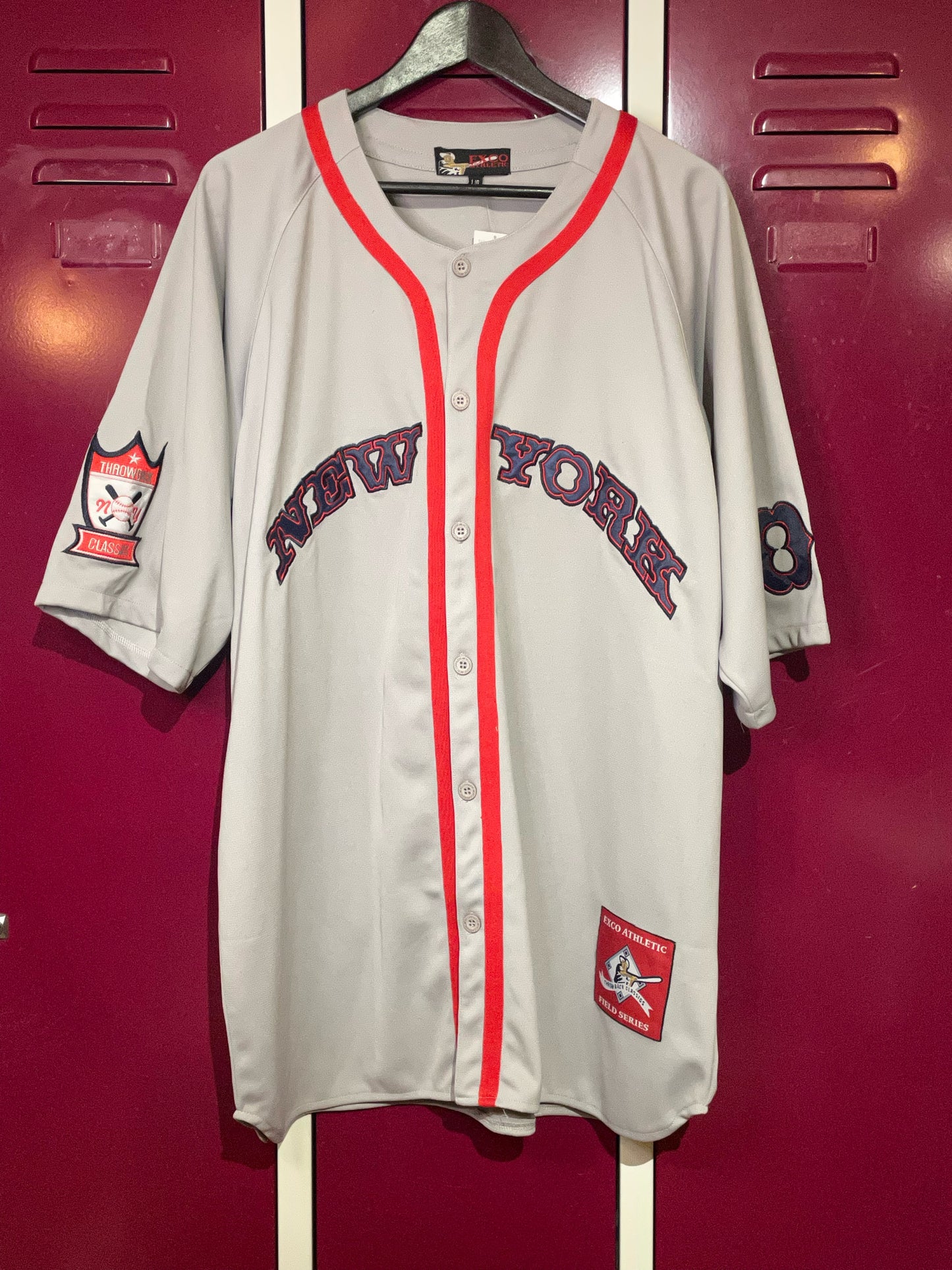 EXCO ATHLETIC NEW YORK BASEBALL JERSEY  SZ: L