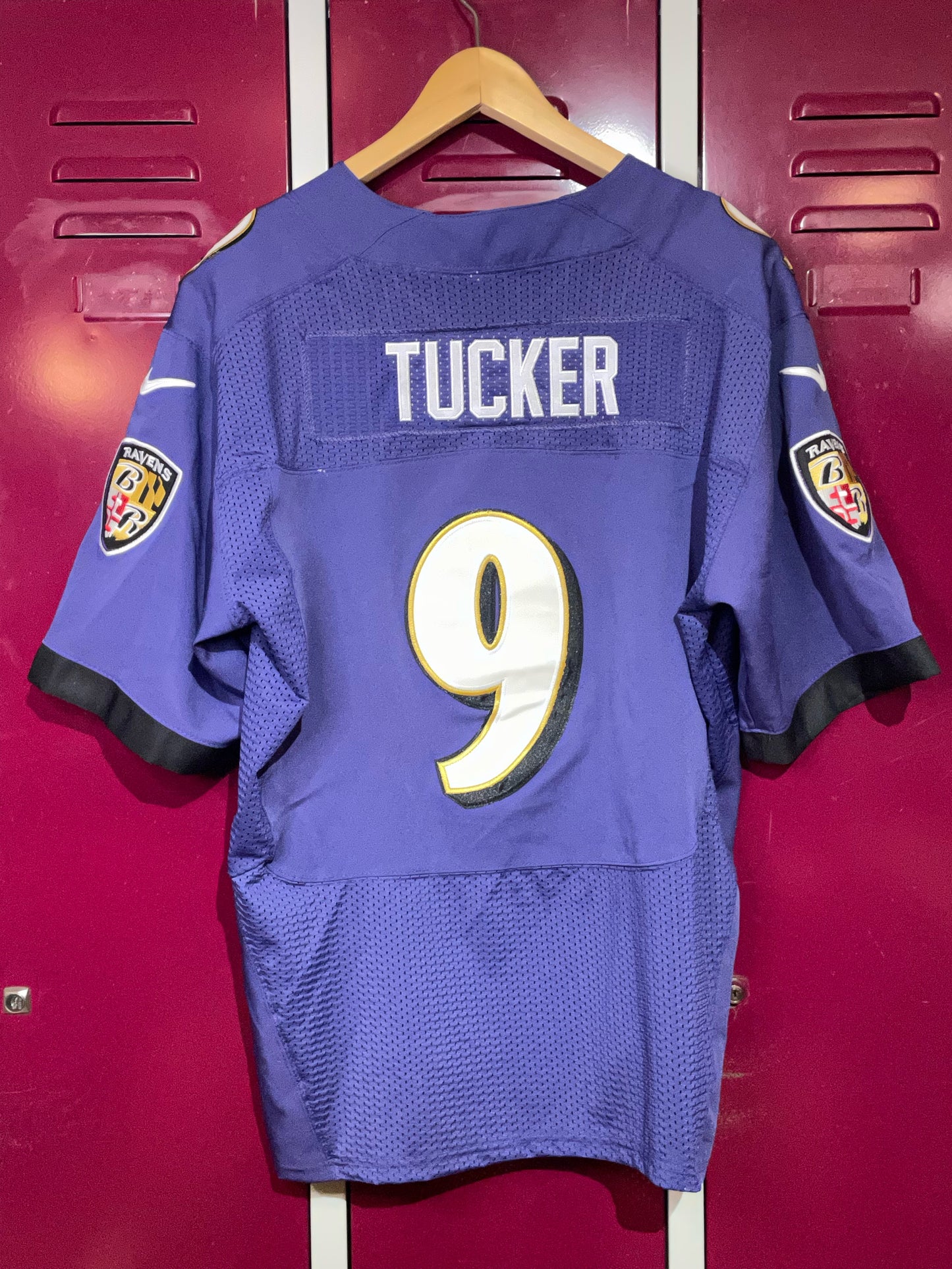 NIKE BALTIMORE RAVENS "JUSTIN TUCKER" NFL FOOTBALL JERSEY  SZ: 48