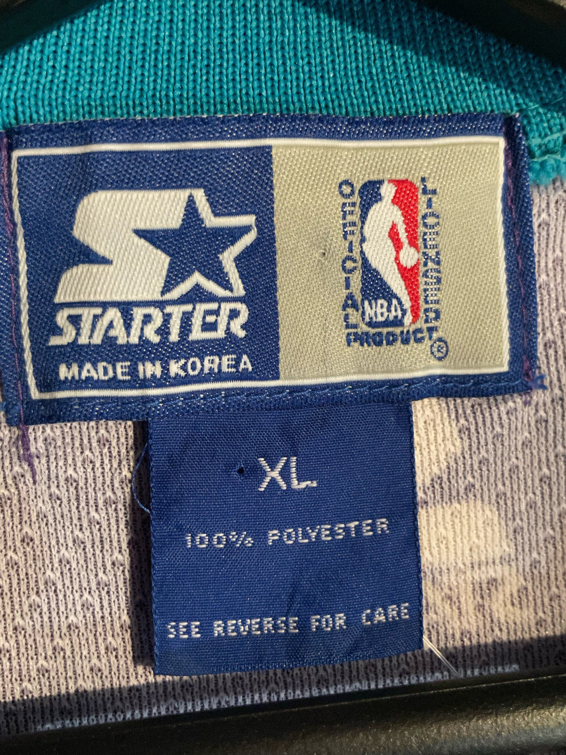 Starter Jersey Shirt Charlotte Hornets Size XL NBA Retro 